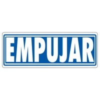 SEÑAL "EMPUJAR" 175X65 PVC GRIS ARCHIVO 2000 6177-04 GS (Espera 4 dias) en Huesoi